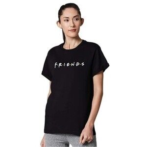 Friends TV show tee shirt black cotton tee shirt top Ross Rachel Pheobe Joey